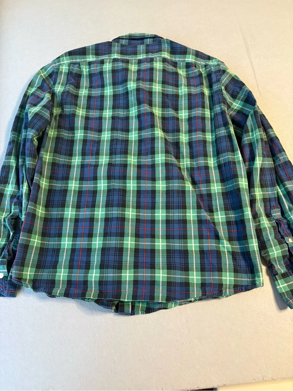 Y2K J.Crew Men’s Slim Fit Plaid Cotton Button-Down Shirt Sz XL